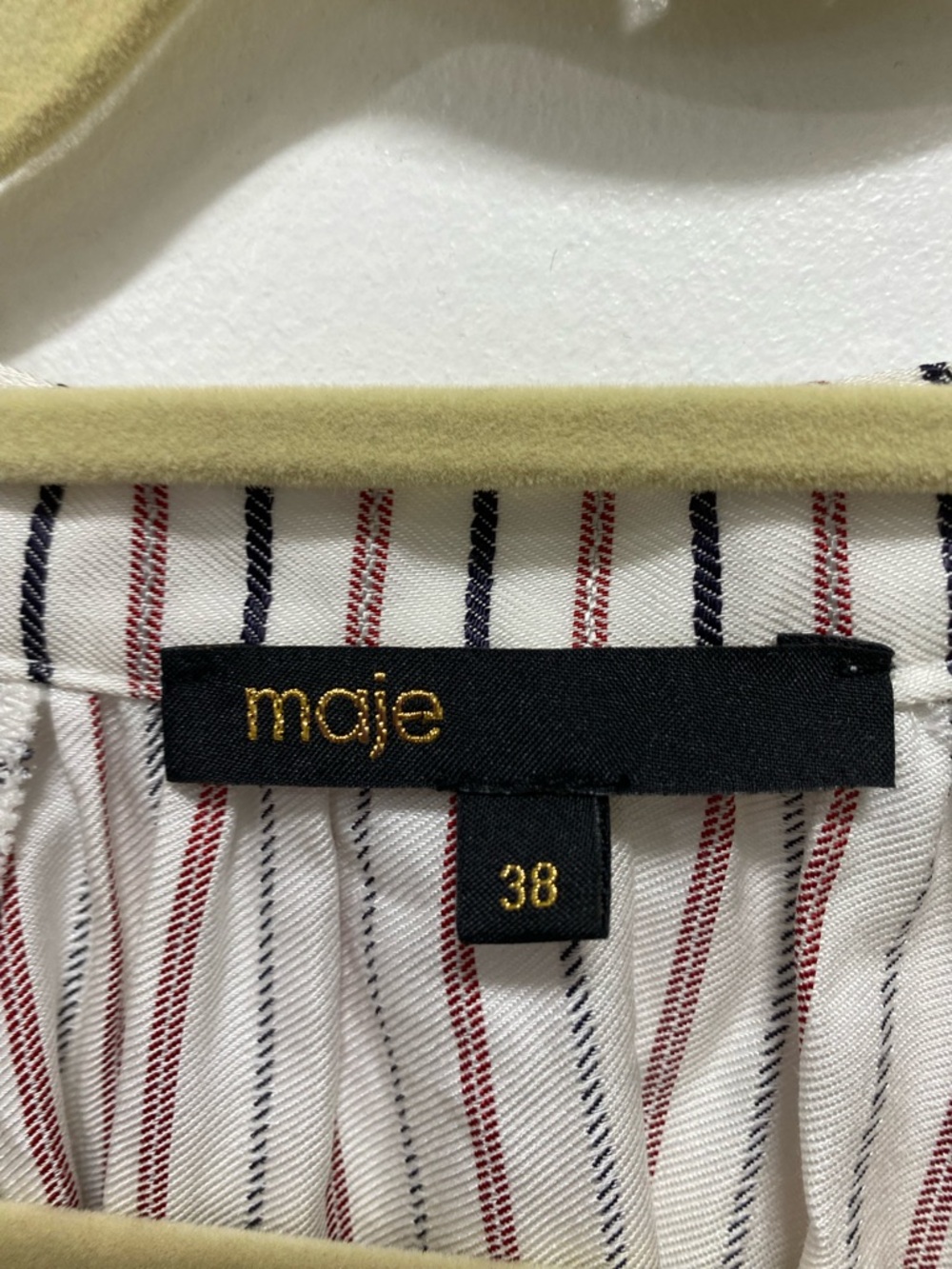 *no belt* Maje Cream Striped Romper - Picture 7 of 14